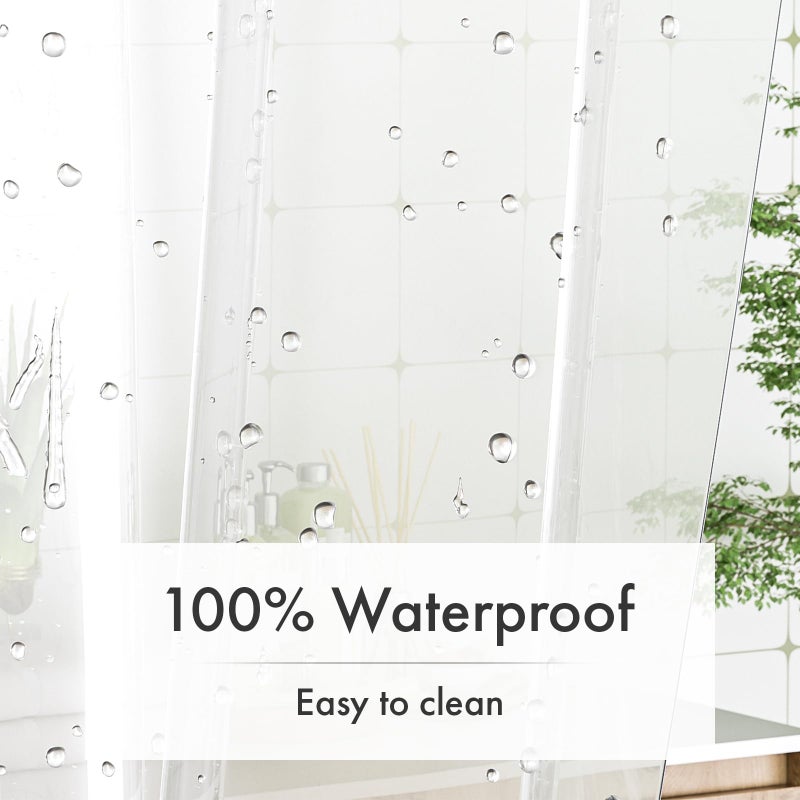 Amazer Plastic Shower Curtain Liner with Magnets, 72x72 Frosted Shower Liner PEVA Waterproof Inside Shower Curtains Liner for Bathroom with Rustproof Grommet - Image 4
